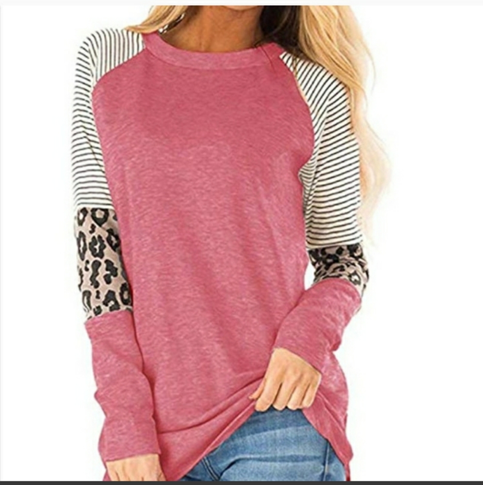 Pink n Leopard Top